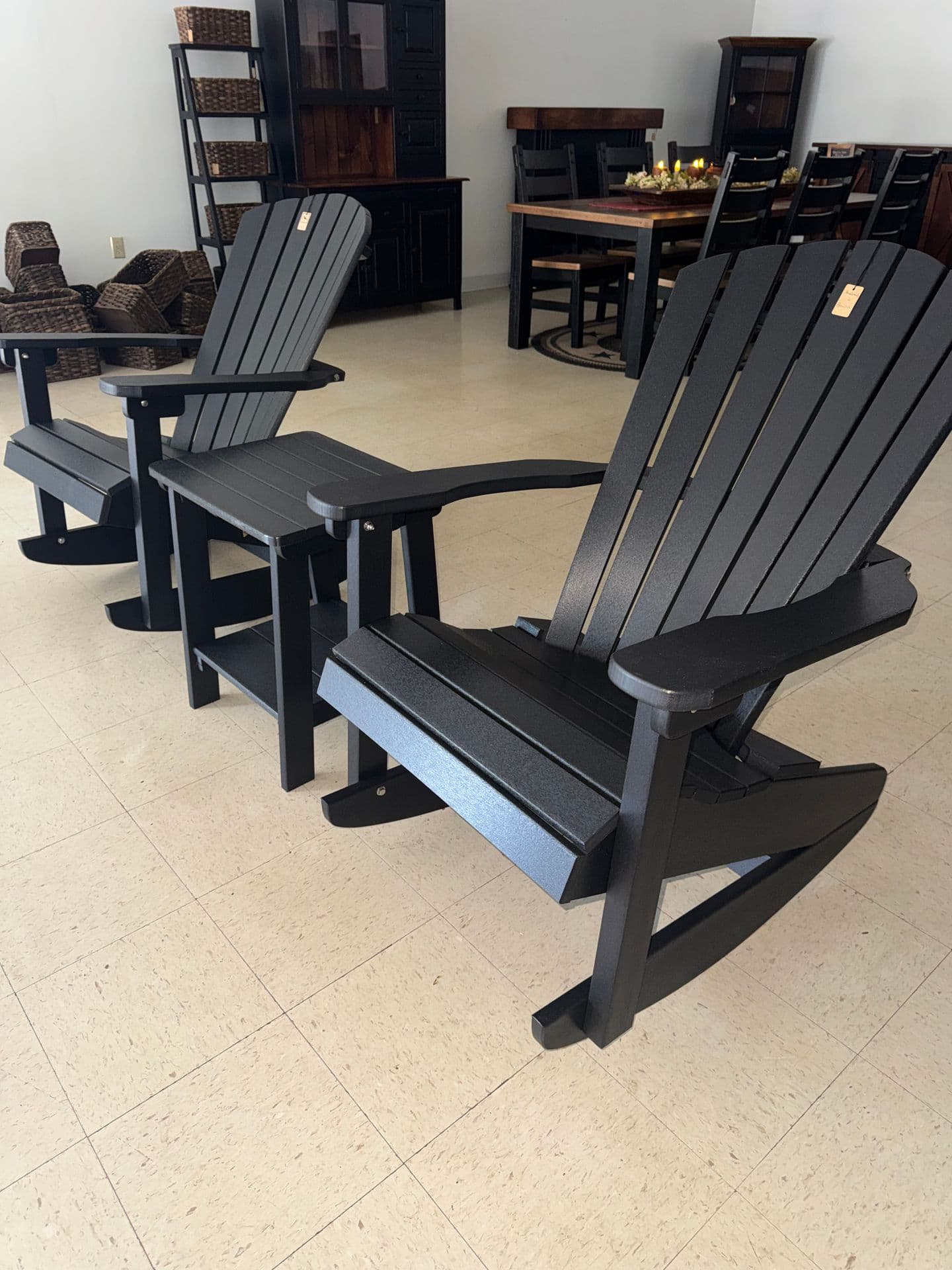 Black Lounge Set with Matching Table